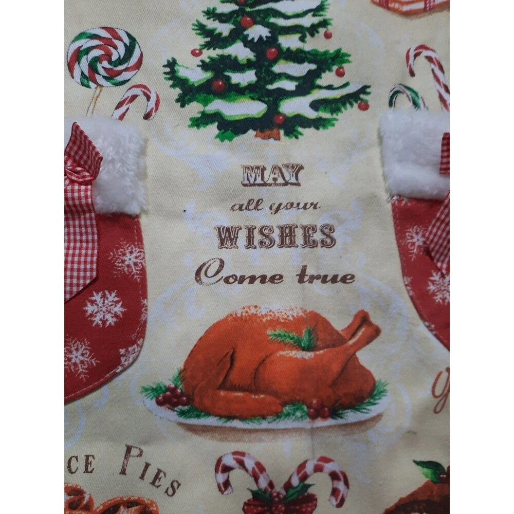 NWT Kitchen Chic “Marry Christmas” Adjustable Christmas Theme Apron